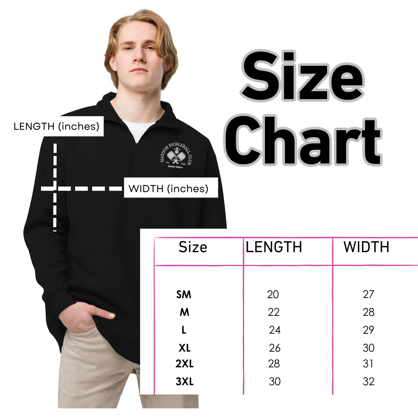 Custom fleece pullover