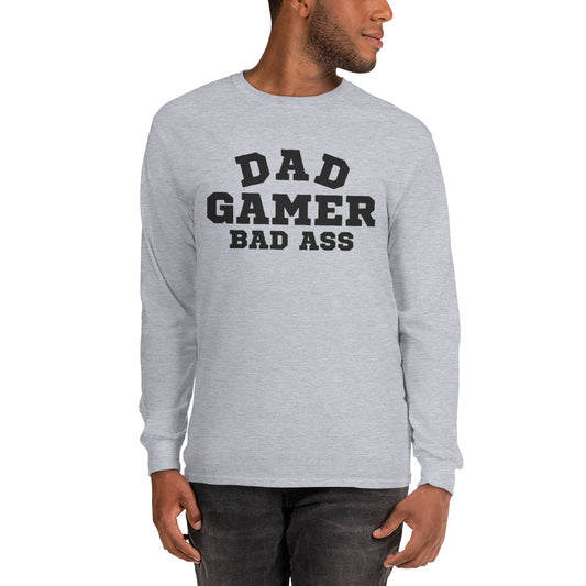 Dad Gamer Badass Men’s Long Sleeve Shirt