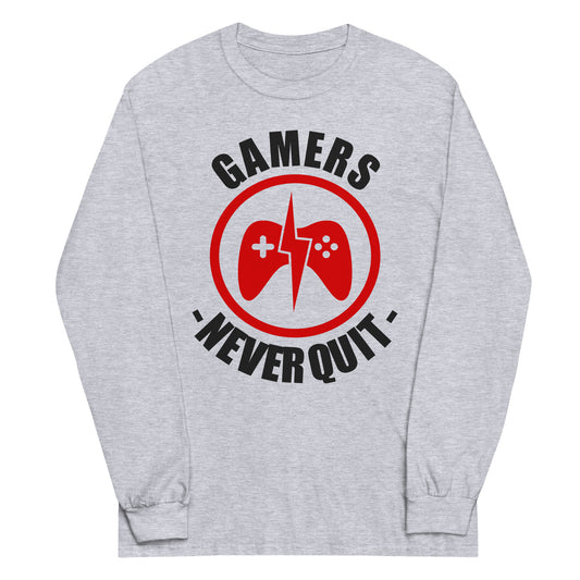 Gamers Never Quit Men’s Long Sleeve Shirt