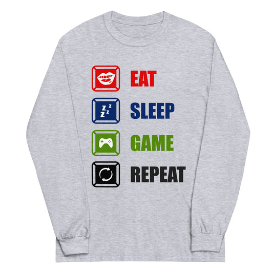 Eat Sleep Game Men’s Long Sleeve Shirt