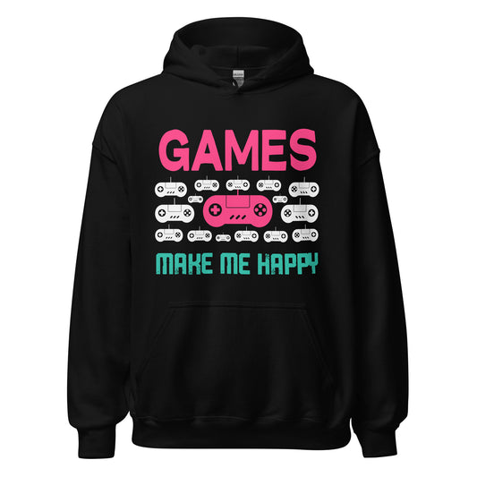 Games Make Me Happy Unisex Hoodie